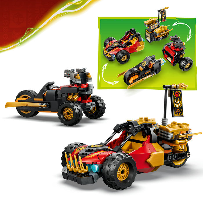 LEGO Ninjago 71864 — Vehiculele transformabile ale lui Kai și Cole – imagine 9