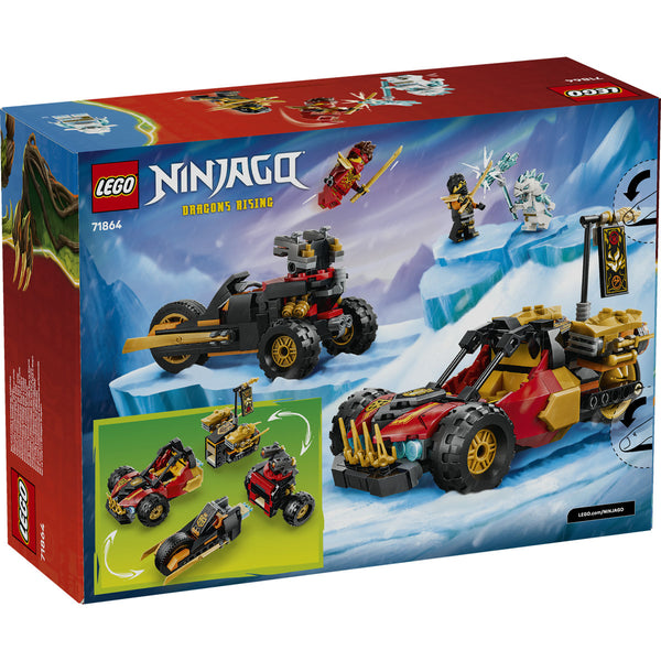 LEGO Ninjago 71864 — Vehiculele transformabile ale lui Kai și Cole – imagine 3