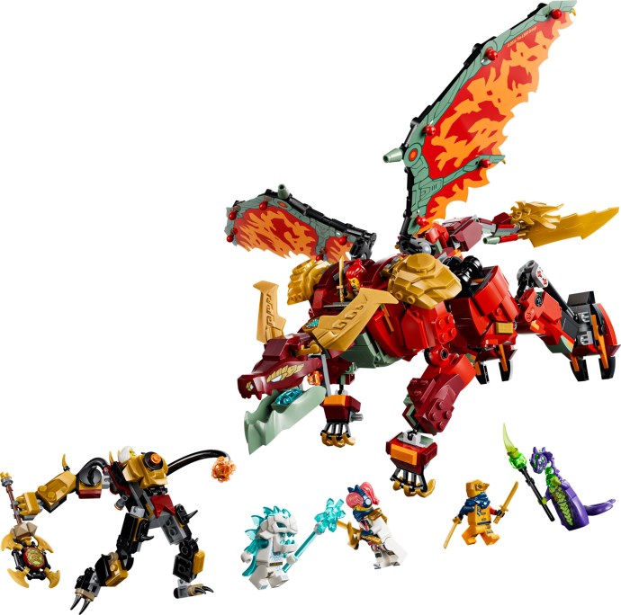 LEGO Ninjago 71868 — Robotul dragon transformator al lui Wyldfyre