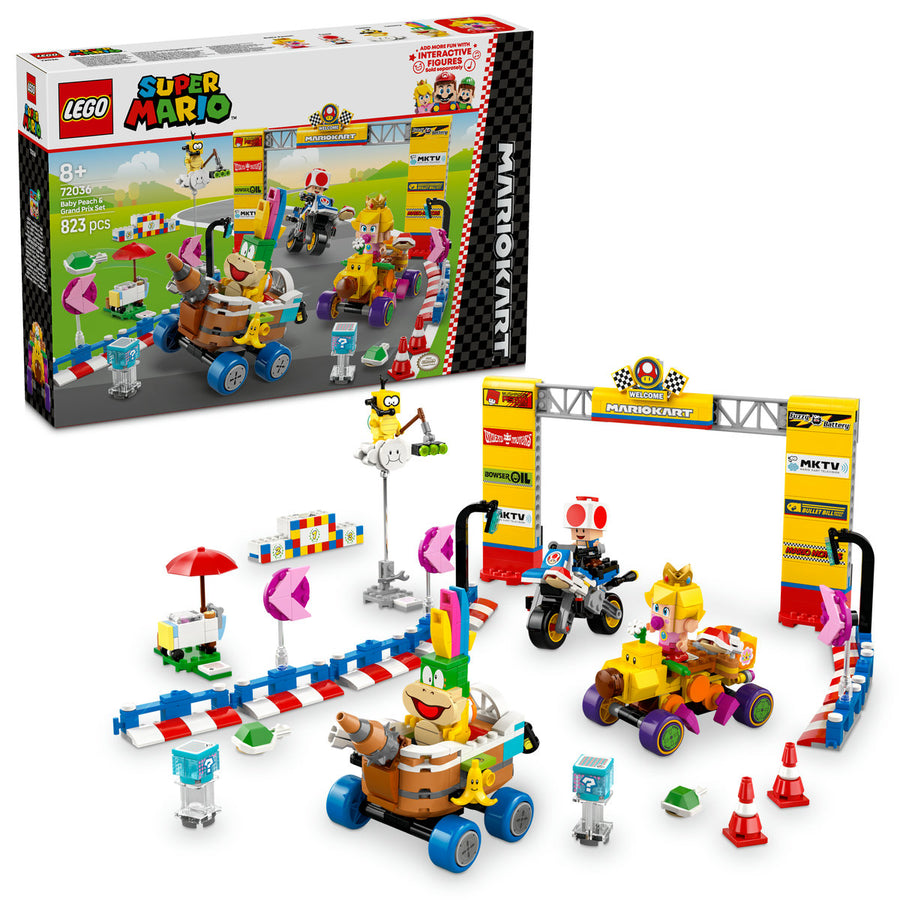 LEGO Super Mario 72036 — Mario Kart™ – Set Baby Peach și Grand Prix – imagine 1