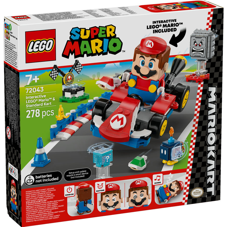 LEGO Super Mario 72043 — Mario Kart – LEGO Mario interactiv și Standard Kart – imagine 2