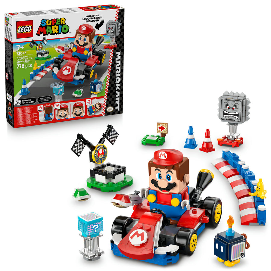 LEGO Super Mario 72043 — Mario Kart – LEGO Mario interactiv și Standard Kart – imagine 1