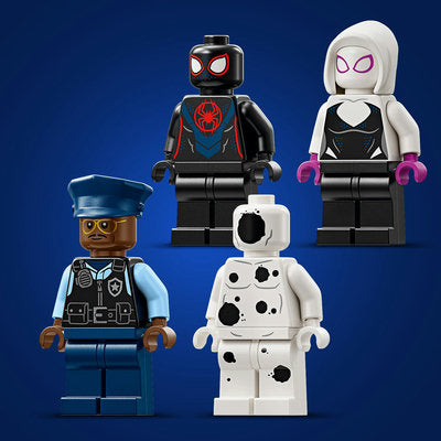 Mașina de poliție din setul LEGO Marvel 76311, vedere laterală