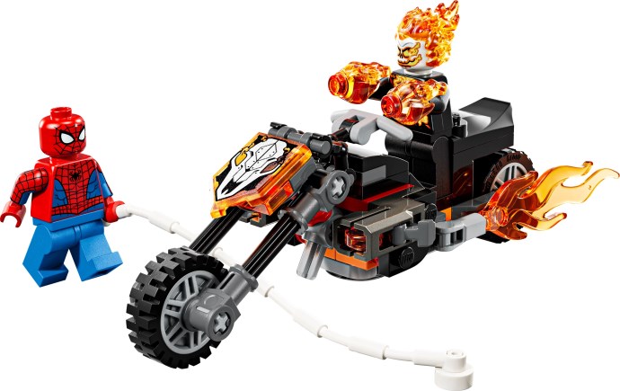 LEGO Marvel Super Heroes 76335 — Omul Păianjen vs Călărețul fantomă pe motocicletă