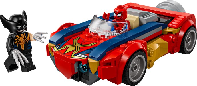 LEGO Marvel Super Heroes 76336 — Omul Păianjen în mașină vs Wolverine venomizat