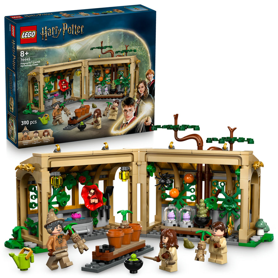 LEGO 76445 asamblat — sera de ierbologie din Castelul Hogwarts