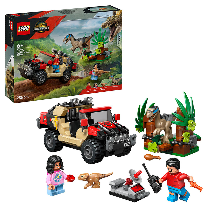 LEGO Jurassic World 76972 — Evadare off-road din calea unui Velociraptor – imagine 1