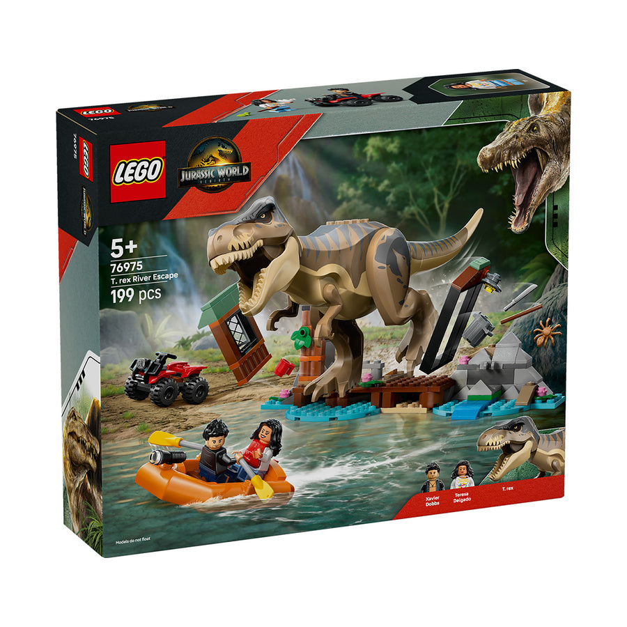 LEGO Jurassic World 76975 — Evadare pe rau din calea unui T. rex – imagine 2