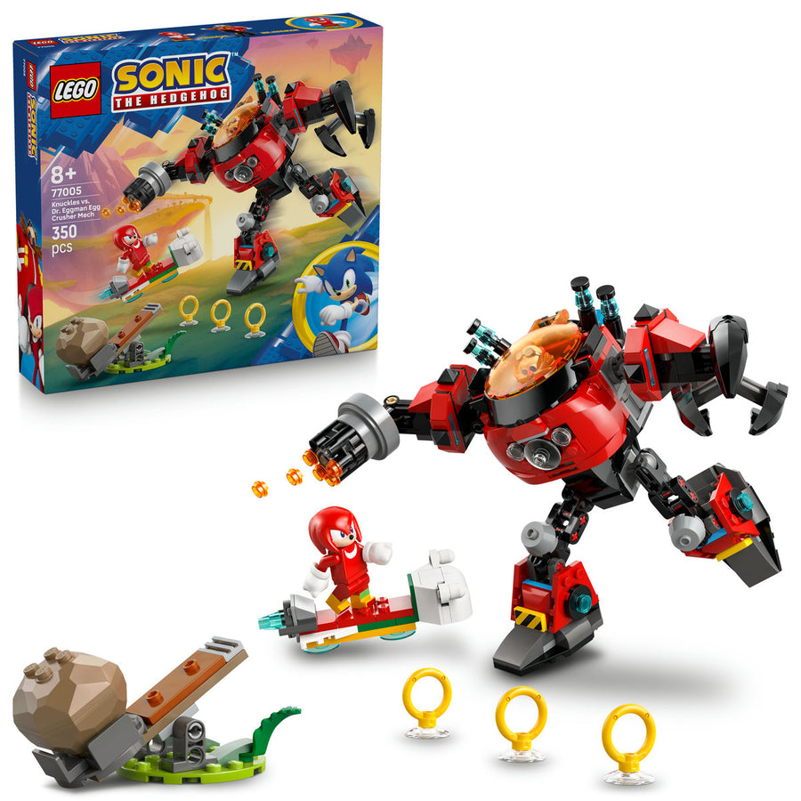 LEGO Sonic the Hedgehog 77005 — Knuckles vs. Dr. Eggman și robotul Egg Crusher – imagine 1