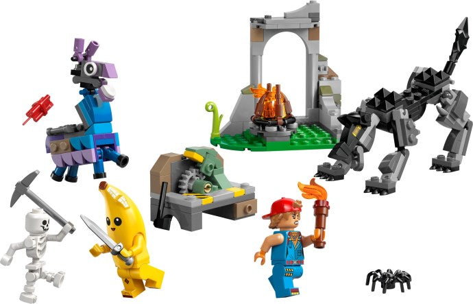 LEGO FORTNITE 77075 — Tabara lui Peely și Sparkplug