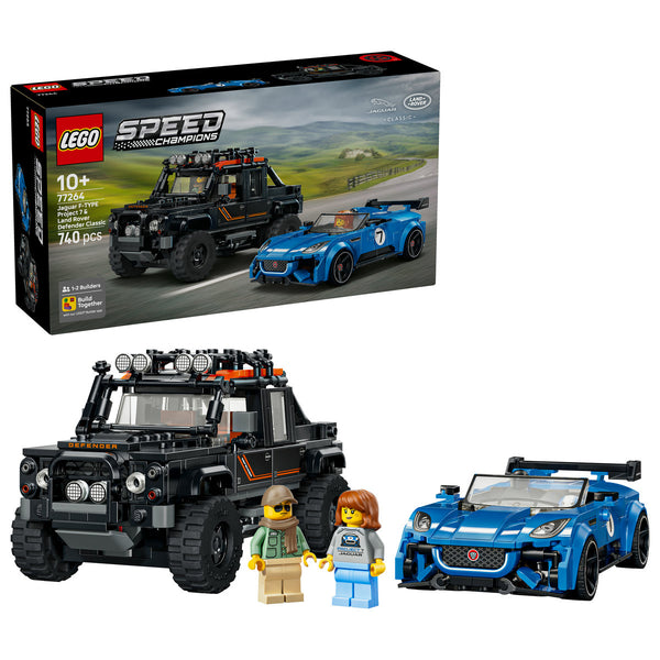 LEGO Speed Champions 77264 — Jaguar Project 7 și Land Rover Defender